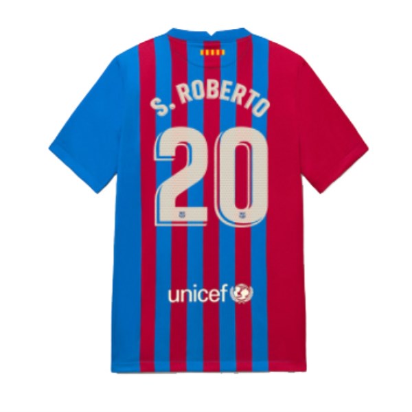Men's Replica S.ROBERTO #20 Barcelona Home Soccer Jersey Shirt 2021/22 Nike