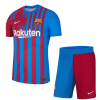 Men's Replica Barcelona Home Soccer Jersey Kit (Jersey+Shorts) 2021/22 Nike