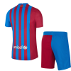 Men's Replica Barcelona Home Soccer Jersey Kit (Jersey+Shorts) 2021/22 Nike