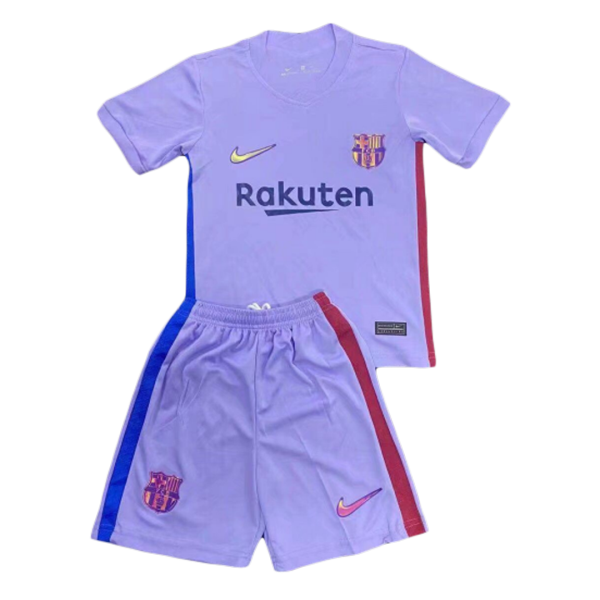 Kids Barcelona Away Soccer Jersey Kit (Jersey+Shorts) 2021/22 Nike