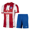 Men's Replica Atletico Madrid Home Soccer Jersey Kit (Jersey+Shorts) 2021/22 Nike