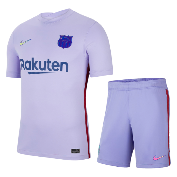 Men's Replica Barcelona Away Soccer Jersey Kit (Jersey+Shorts) 2021/22 Nike