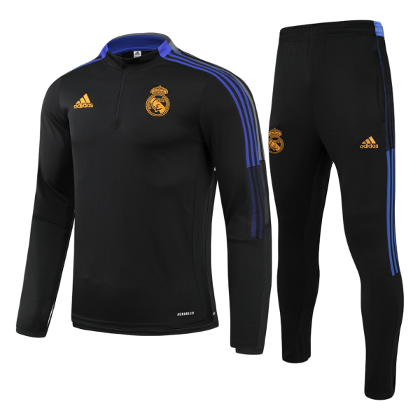 Kids Real Madrid Zipper
Tracksuit Sweat Shirt Kit(Top+Pants) 2021/22 Adidas