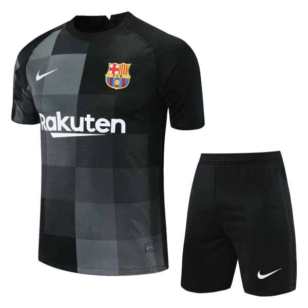 Men's Replica Barcelona Goalkeeper Soccer Jersey Kit (Jersey+Shorts) 2021/22 Nike