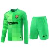 Men's Barcelona Goalkeeper Soccer Jersey Kit (Jersey+Shorts) 2021/22 Nike