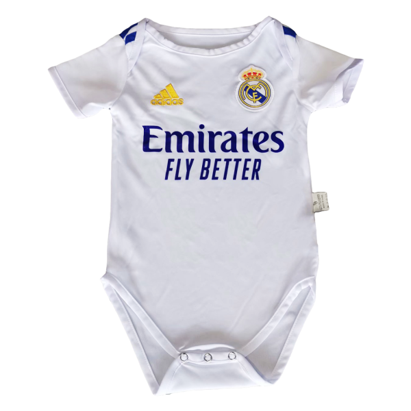 Real Madrid Home Soccer Baby Onesie 2021/22 Adidas