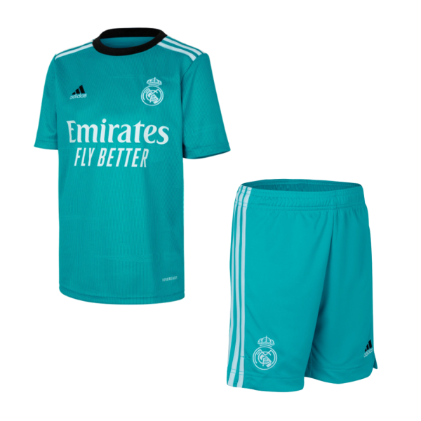 Men's Replica Real Madrid Third Away Soccer Jersey Kit (Jersey+Shorts) 2021/22 Adidas
