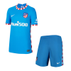 Kids Atletico Madrid Third Away Soccer Jersey Kit (Jersey+Shorts) 2021/22 Nike