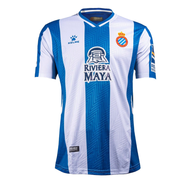 Men's Replica RCD Espanyol Home Soccer Jersey Shirt 2021/22 Kelme