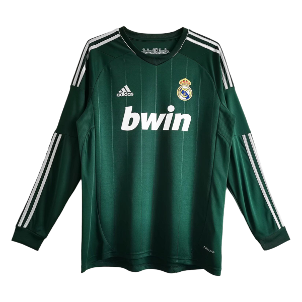 Men's Retro 2012/13 Replica Real Madrid Third Away Long Sleeves Soccer Jersey Shirt Adidas