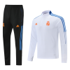Men's Real Madrid Zipper Tracksuit Sweat Shirt Kit (Top+Trousers) 2021/22 Adidas