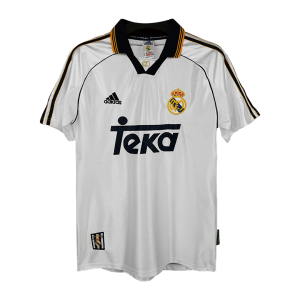 Men's Retro 1998/00 Real Madrid Home Soccer Jersey Shirt Adidas