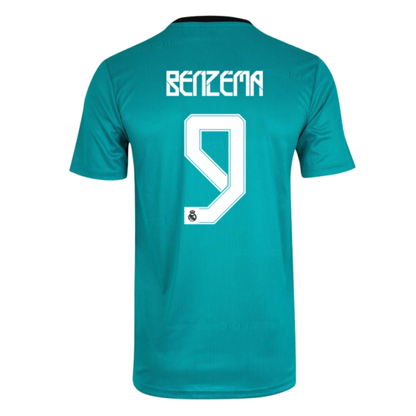 Men's Replica BENZEMA #9 Real Madrid Third Away Soccer Jersey Shirt 2021/22 Adidas