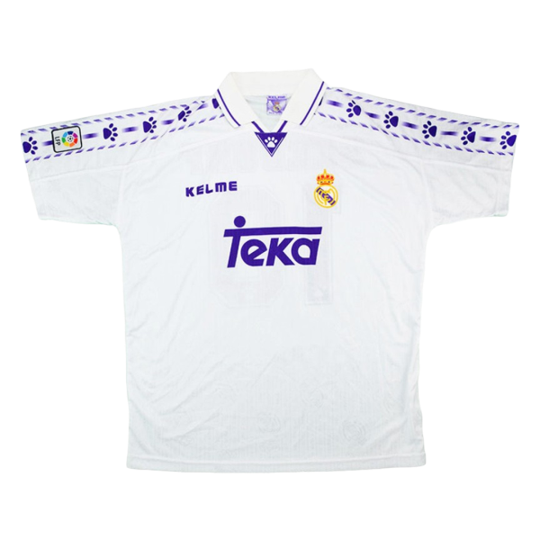 Men's Retro 1996/97 Real Madrid Home Soccer Jersey Shirt Kelme