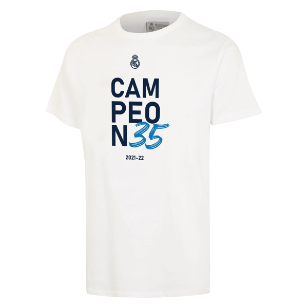 Men's Replica Real Madrid Campeón 35 T-Shirt 2021/22 Adidas
