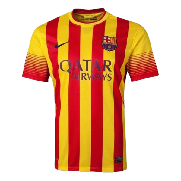 Men's Retro 2013/14 Barcelona Away Soccer Jersey Shirt Nike