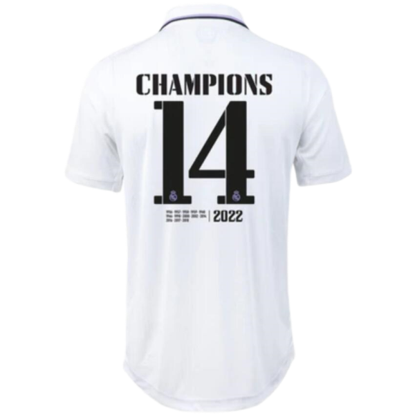 Men's Authentic Jersey CHAMPIONS #14 Real Madrid Home Soccer Jersey Shirt 2022/23 Adidas