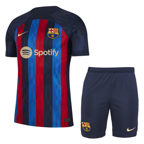 Kids Barcelona Home Soccer Jersey Kit (Jersey+Shorts) 2022/23 Nike