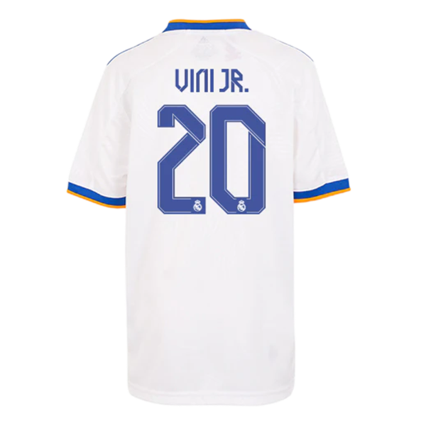 Men's Replica Vini Jr. #20 Real Madrid Home Soccer Jersey Shirt 2021/22 Adidas