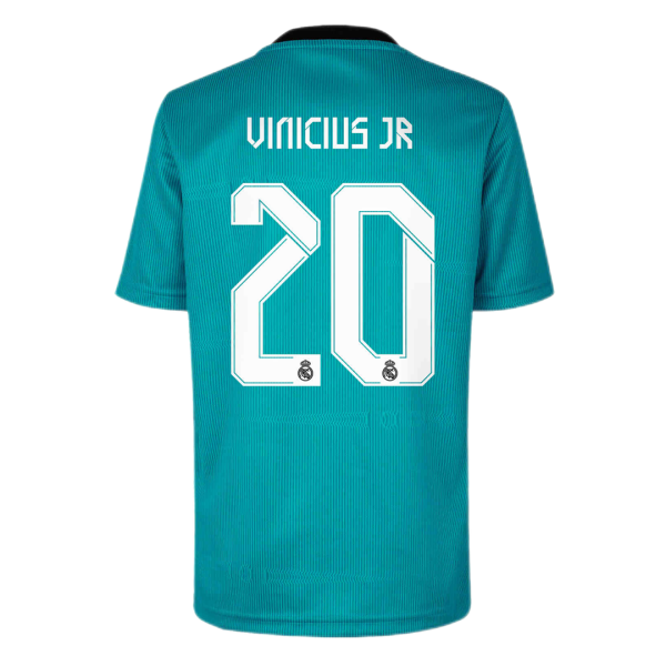 Men's Replica Vinicius Jr. #20 Real Madrid Third Away Soccer Jersey Shirt 2021/22 Adidas