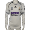 Men's Retro 2006/07 Replica Real Madrid Home Long Sleeves Soccer Jersey Shirt Adidas