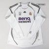 Men's Retro 2006/07 Replica Real Madrid Home Long Sleeves Soccer Jersey Shirt Adidas