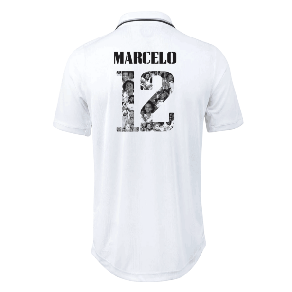 Men's Authentic MARCELO #12 Commemorate Real Madrid Home Soccer Jersey Shirt 2022/23 Adidas