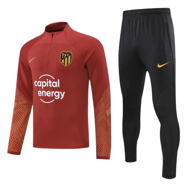 Men's Atletico Madrid Zipper Tracksuit Sweat Shirt Kit (Top+Trousers) 2022/23 Nike