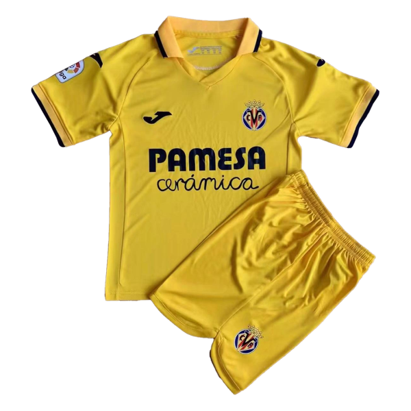 Kids Villarreal Home Soccer Jersey Kit (Jersey+Shorts) 2022/23 Joma