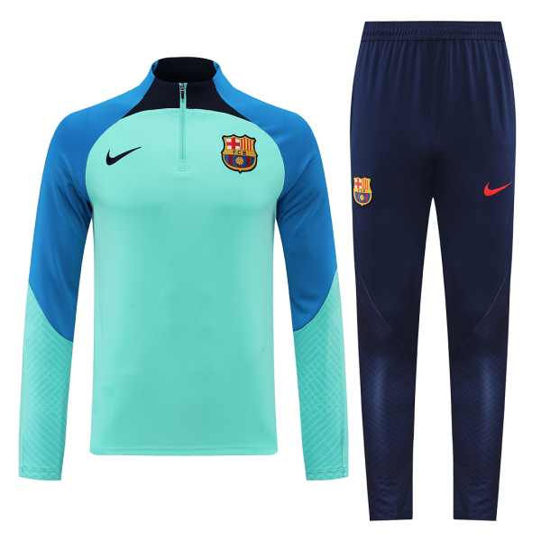 Men's Barcelona Zipper Tracksuit Sweat Shirt Kit (Top+Trousers) 2022/23 Nike