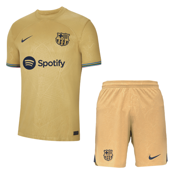 Men's Replica Barcelona Away Soccer Jersey Kit (Jersey+Shorts) 2022/23 Nike