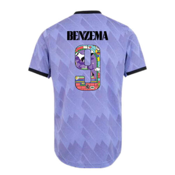 Men's Authentic Adidas {[(BENZEMA #9 Real Madrid Away Soccer Jersey Shirt 2022/23 Adidas