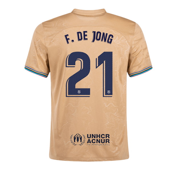 Men's Replica F. DE JONG #21 Barcelona Away Soccer Jersey Shirt 2022/23 Nike