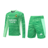 Men's Real Madrid Goalkeeper Soccer Jersey Kit (Jersey+Shorts) 2021/22 Adidas