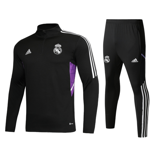 Kids Real Madrid Zipper
Tracksuit Sweat Shirt Kit(Top+Pants) 2022/23 Adidas