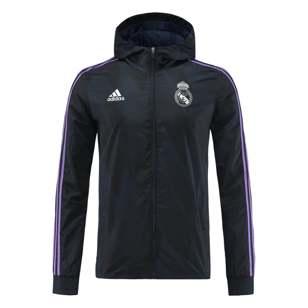 Men's Real Madrid Windbreaker Hoodie Jacket 2022/23 Adidas