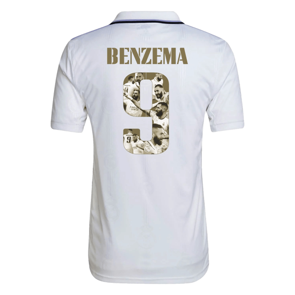 Men's Replica BENZEMA #9 Ballon d'Or Real Madrid Home Soccer Jersey Shirt 2022/23 Adidas