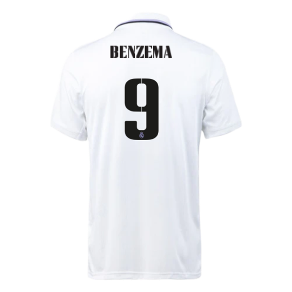 Men's Replica BENZEMA #9 Real Madrid Home Soccer Jersey Shirt 2022/23 Adidas