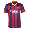 Men's Retro 2013/14 Barcelona Home Soccer Jersey Shirt Nike