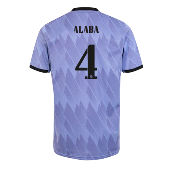 Men's Replica ALABA #4 Real Madrid Away Soccer Jersey Shirt 2022/23 Adidas