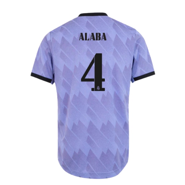 Men's Authentic ALABA #4 Real Madrid Away Soccer Jersey Shirt 2022/23 Adidas