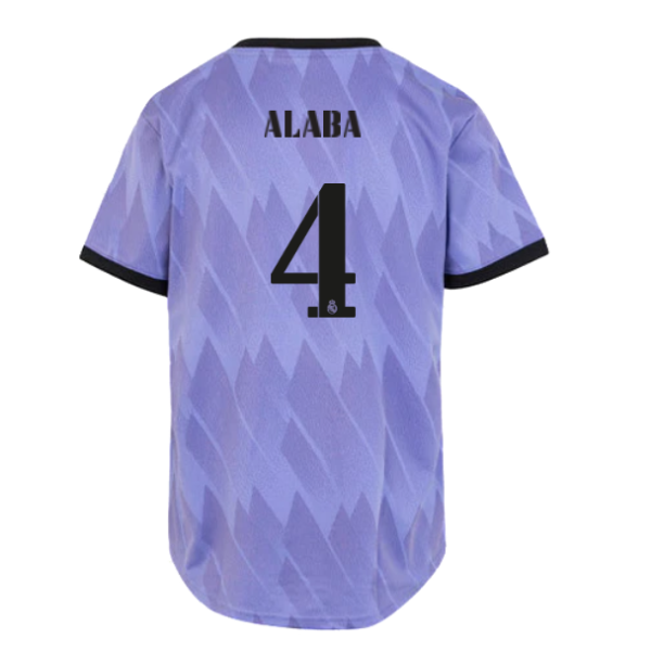 Women's Replica ALABA #4 Real Madrid Away Soccer Jersey Shirt 2022/23 Adidas