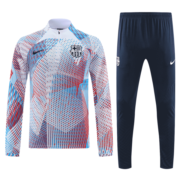 Men's Barcelona Zipper Tracksuit Sweat Shirt Kit (Top+Trousers) 2022/23 Nike
