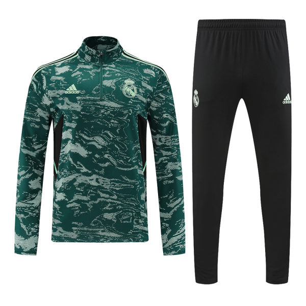 Men's Real Madrid Zipper Tracksuit Sweat Shirt Kit (Top+Trousers) 2022/23 Adidas