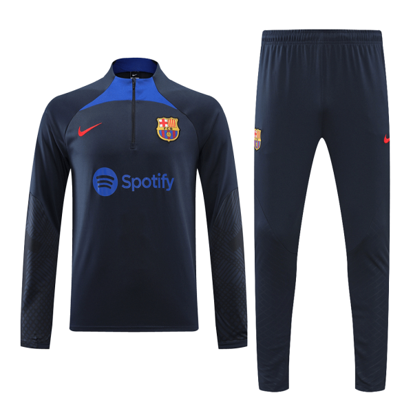 Men's Barcelona Zipper Tracksuit Sweat Shirt Kit (Top+Trousers) 2022/23 Nike