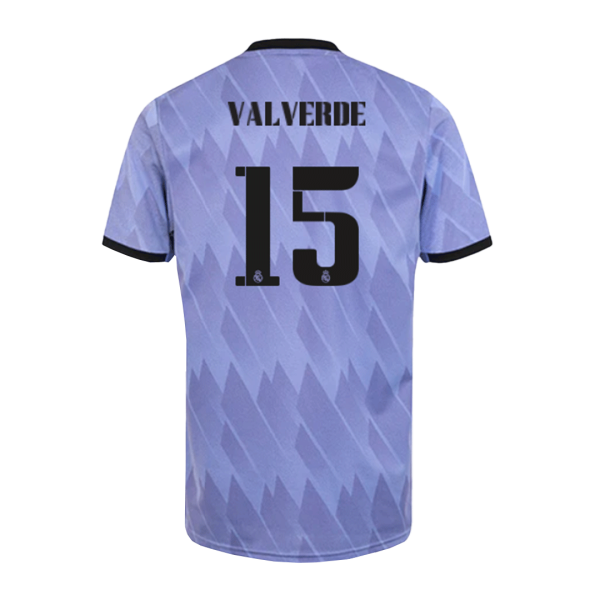 Men's Replica VALVERDE #15 Real Madrid Away Soccer Jersey Shirt 2022/23 Adidas