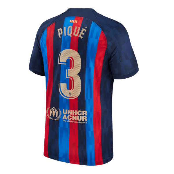 Men's Replica PIQUÉ #3 Barcelona Home Soccer Jersey Shirt 2022/23 Nike