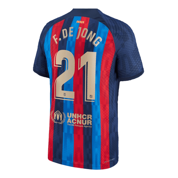Men's Replica F. DE JONG #21 Barcelona Home Soccer Jersey Shirt 2022/23 Nike