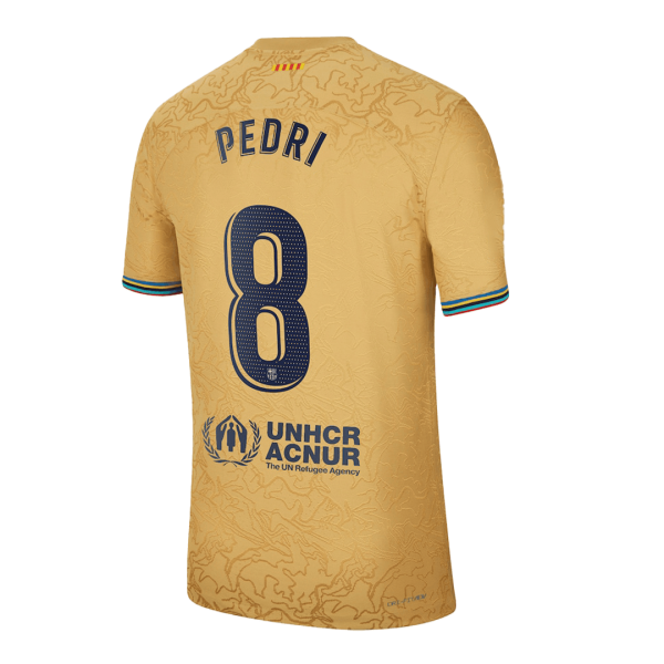 Men's Replica PEDRI #8 Barcelona Away Soccer Jersey Shirt 2022/23 Nike