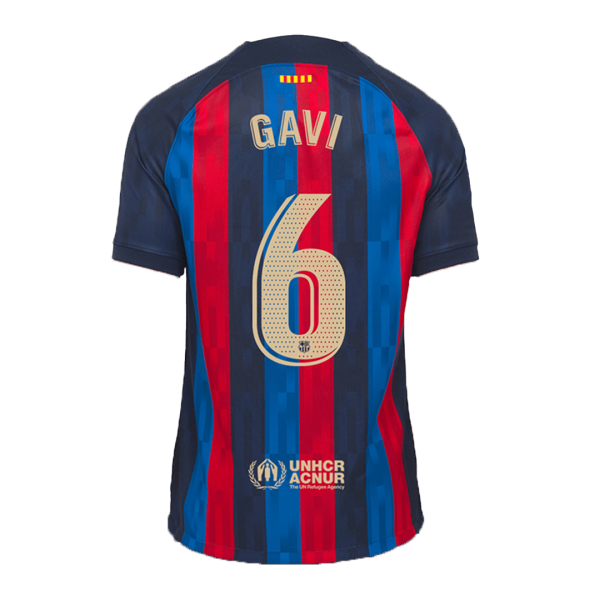 Men's Replica GAVI #6 Barcelona Home Soccer Jersey Shirt 2022/23 Nike